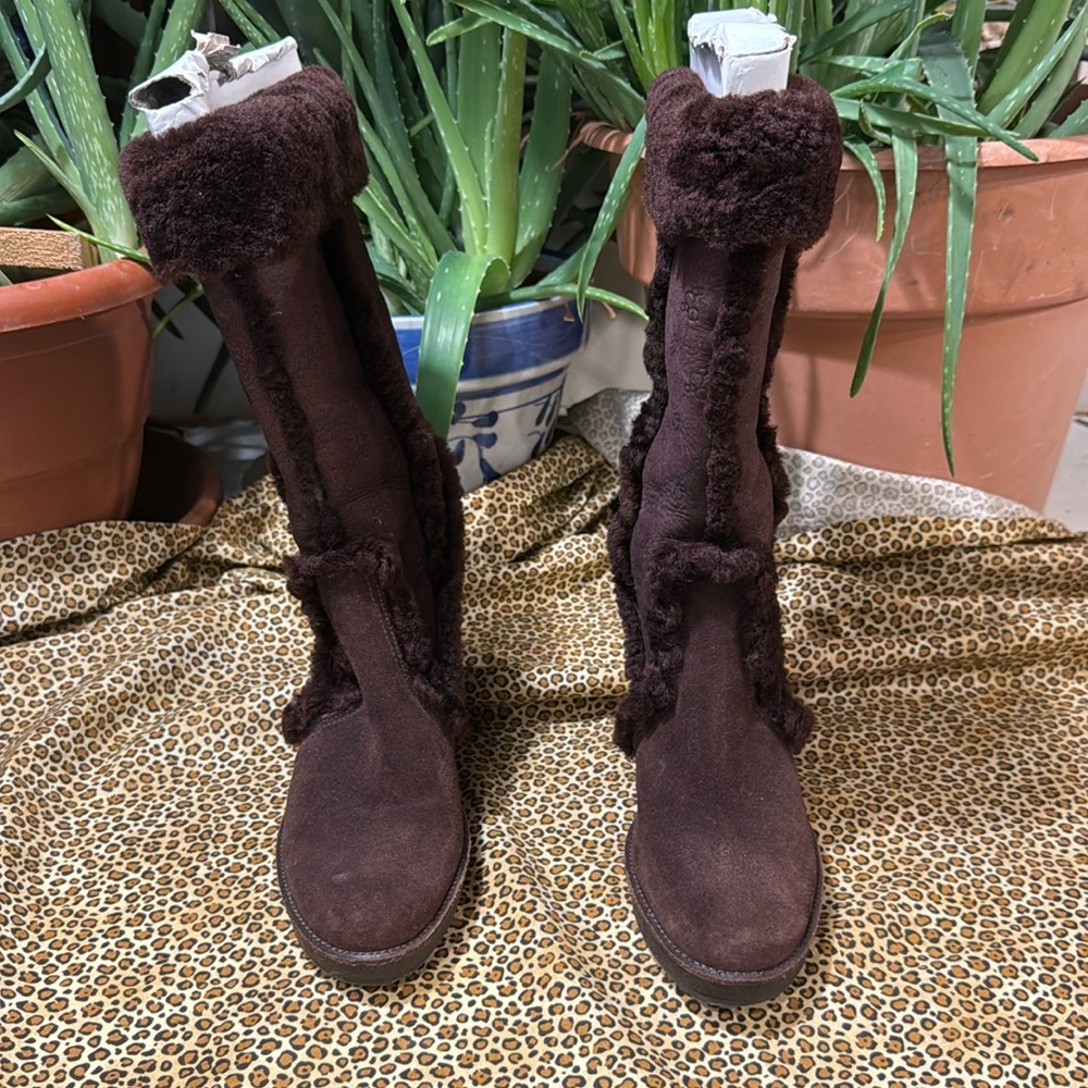 Like new BCB Girls dk brown boots ready for fall in a size 8 women. Brown suede.